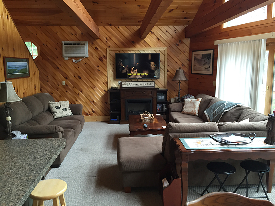 Living Room at Sebago Lake House